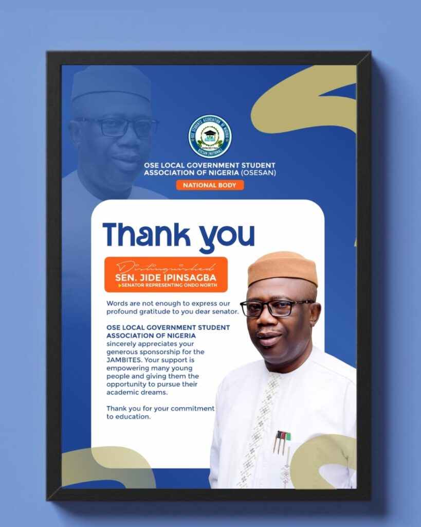 OSESAN applauds Ipinsagba for distribution of free JAMB forms to students
